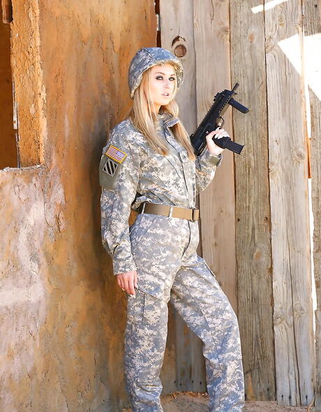 Adorable american babe Natalia Starr in cosplay outfit exhibiting big boobies and taking off her clothes 